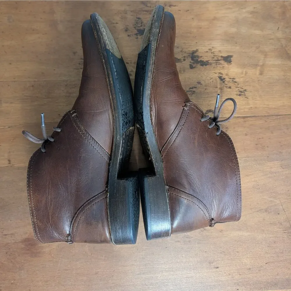 Frye Oliver Chukka Leather Boots Men's Brown 3487822, Size 10.5 D